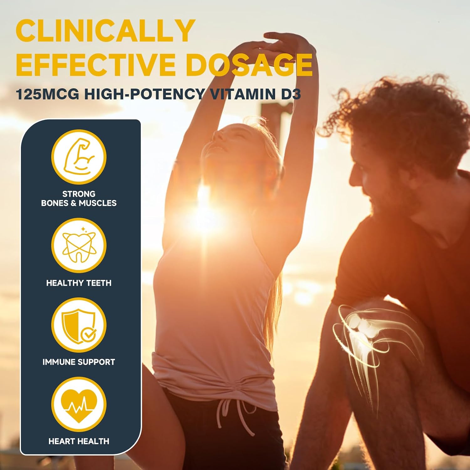 DRFOSTER Vitamin D3 K2 - High-Strength 5000IU D3 & 100mcg MK7 - Bone & Immune Support - with Zinc, Boron & MCT - 120 Vegan Capsules - görsel 5