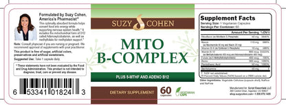 Script Essentials Suzy Cohen Mito B Complex Food Supplement