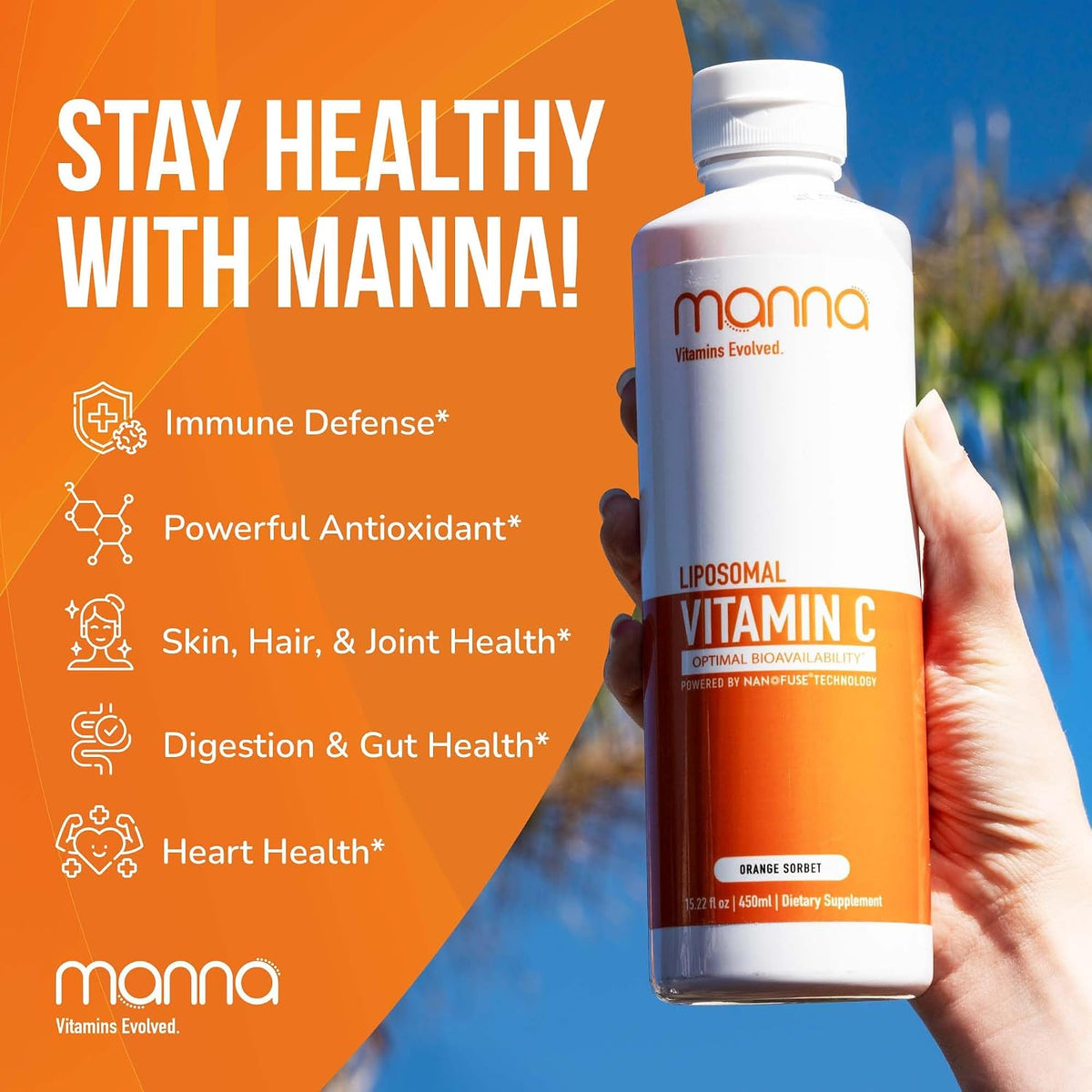 Manna Vitamins Evolved Liposomal Vitamin C – High Absorption Liquid, 1000mg, 30 Servings - görsel 3