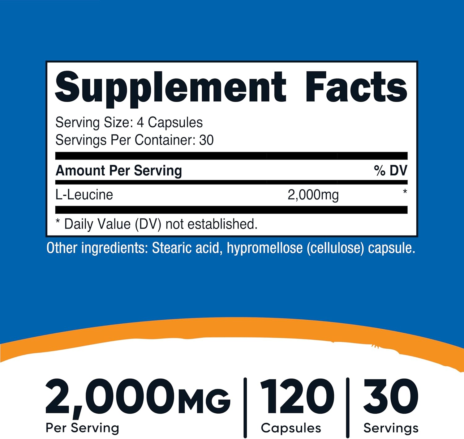 Nutricost L-Leucine 2000mg – 120 Vegan Capsules – Amino Acid Supplement - görsel 2