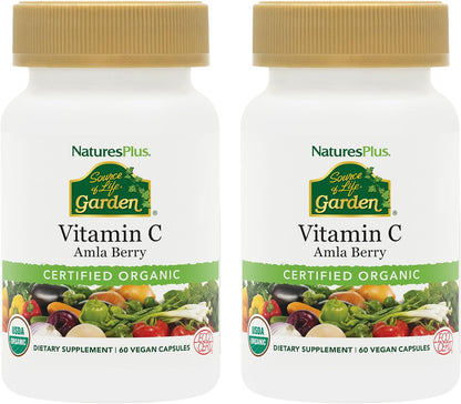 Nature's Plus Source of Life Garden Vitamin C 500 mg, 60 Capsules