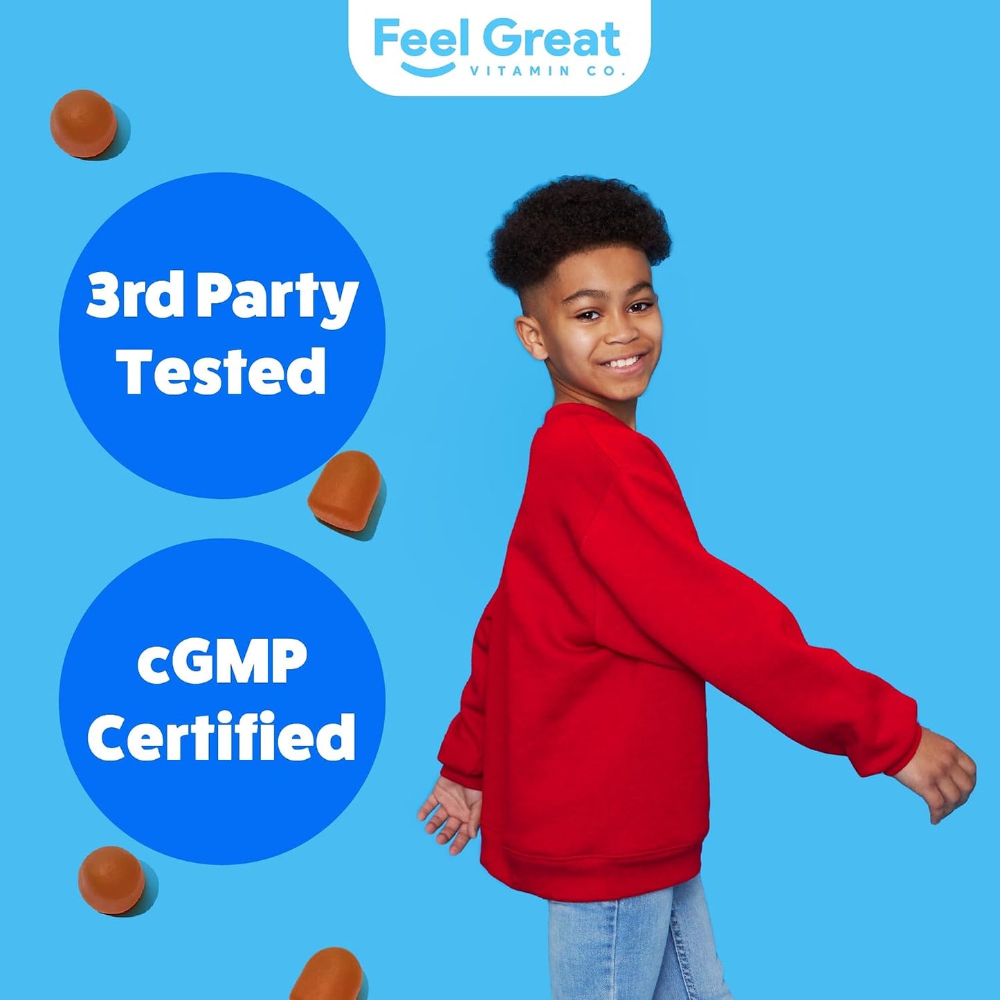 Feel Great Kids Multivitamin Gummies - Citrus & Strawberry Flavoured - 45-Day Supply - görsel 7