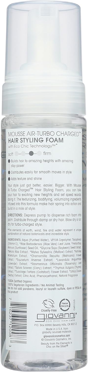 Giovanni Air Turbo Charged Natural Mousse - 7 oz - görsel 2