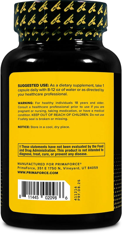 Primaforce Turkesterone 600mg, 90 Capsules - Non-GMO & Gluten-free Supplement