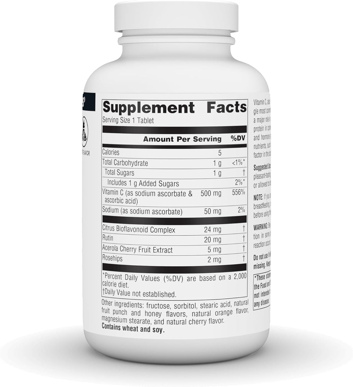 Source Naturals Chewable C, Acerola Cherry, 500mg - 100 Fruit Flavoured Tablets - görsel 3