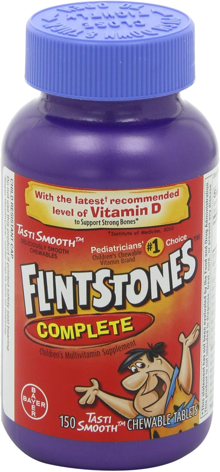 Flintstones Complete Chewable Children's Multivitamin with Iron, 300 Tablets (Pack of 2) - görsel 7