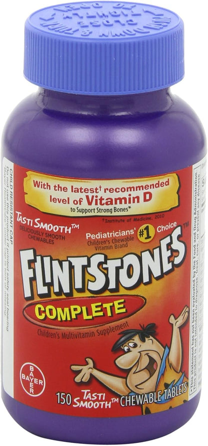 Flintstones Complete Chewable Children's Multivitamin with Iron, 300 Tablets (Pack of 2)