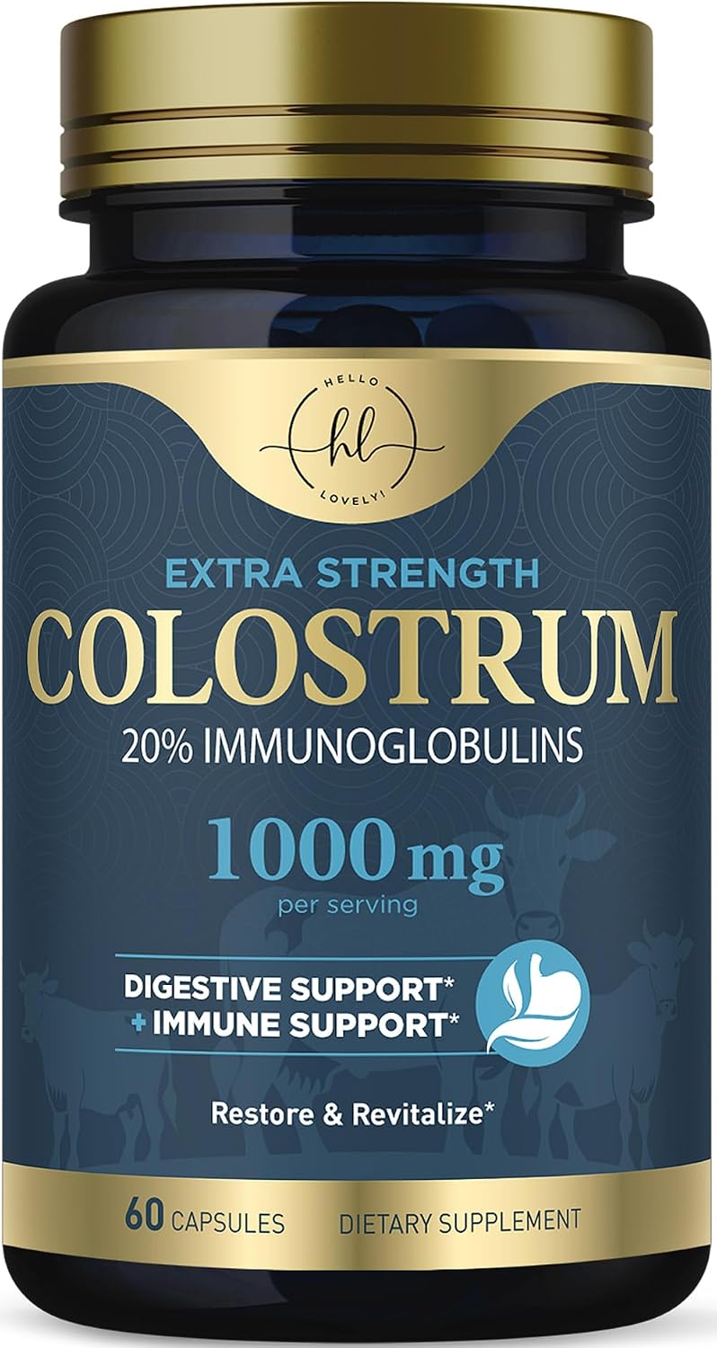 Hello Lovely! Colostrum Supplement – 1000mg, 20% Immunoglobulins, 120 Capsules - görsel 10