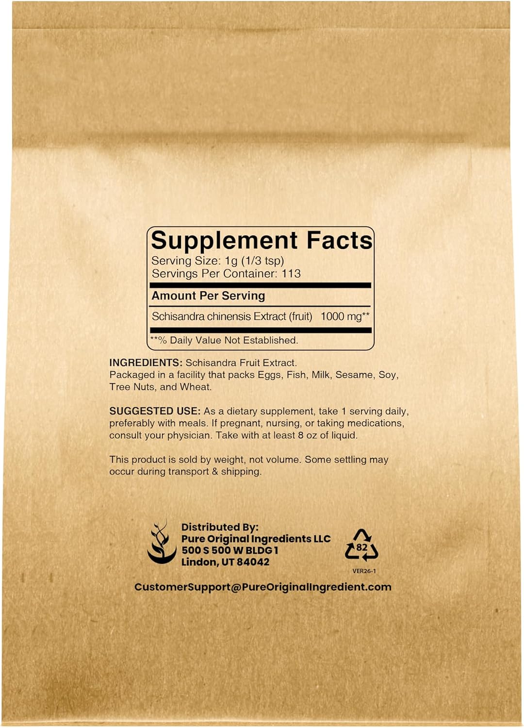 Pure Original Ingredients Schisandra (113g) - Non-GMO, Gluten-Free, Five-Flavour Fruit - görsel 2