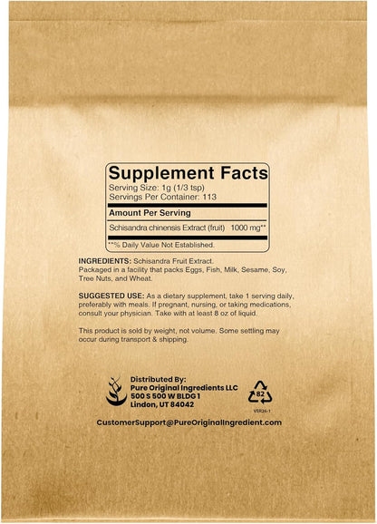 Pure Original Ingredients Schisandra (113g) - Non-GMO, Gluten-Free, Five-Flavour Fruit