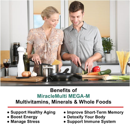 MEGA-M Multivitamin for Men and Women (with Superfoods, Mushrooms and Enzymes)