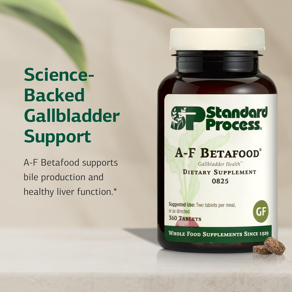 Standard Process A-F Betafood - Gallbladder Support Supplement, 360 Tablets - görsel 3