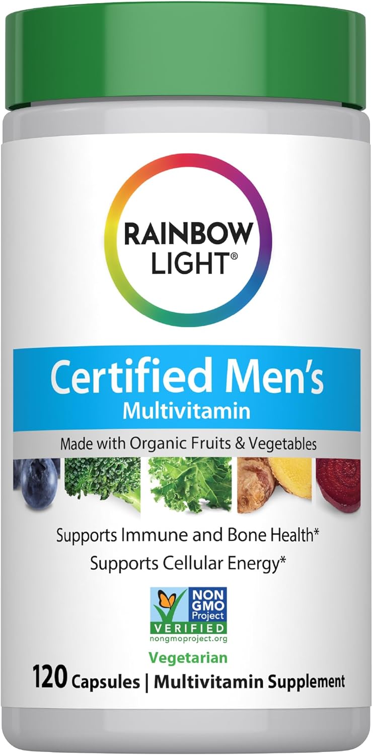 Rainbow Light Men's Multivitamin One+ 30 Caplets | Real Food Nutrients, Digestive Enzymes & Probiotics - görsel 7