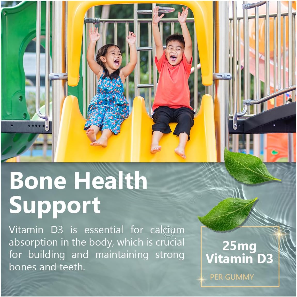Vitamin D3 Gummies for Kids – 1000 IU – Strawberry – Bone Health & Immune Support – 120 Count - görsel 2