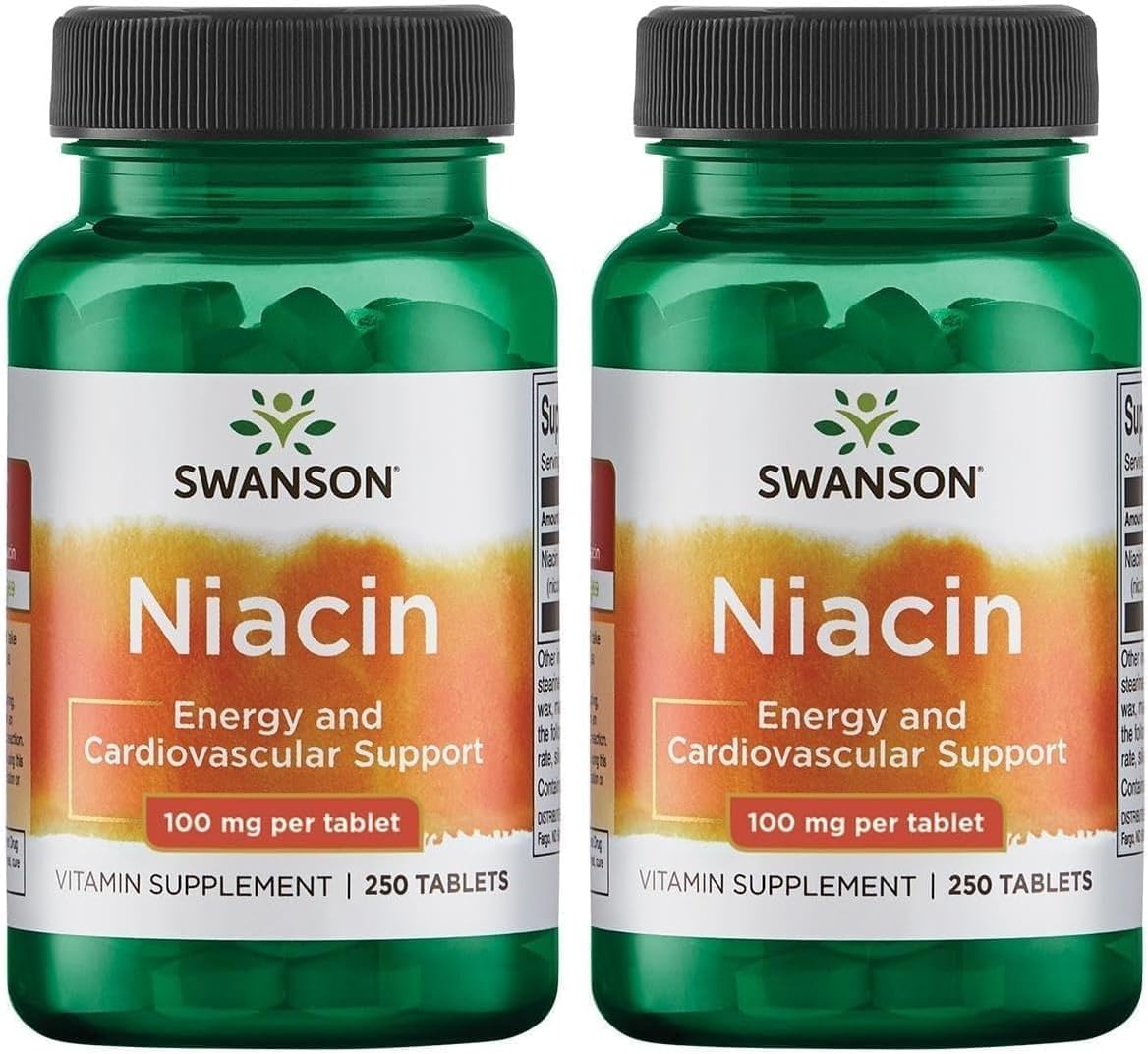 Swanson Niacin (Vitamin B3) 500 mg – 250 Capsules (2-Pack) - görsel 2