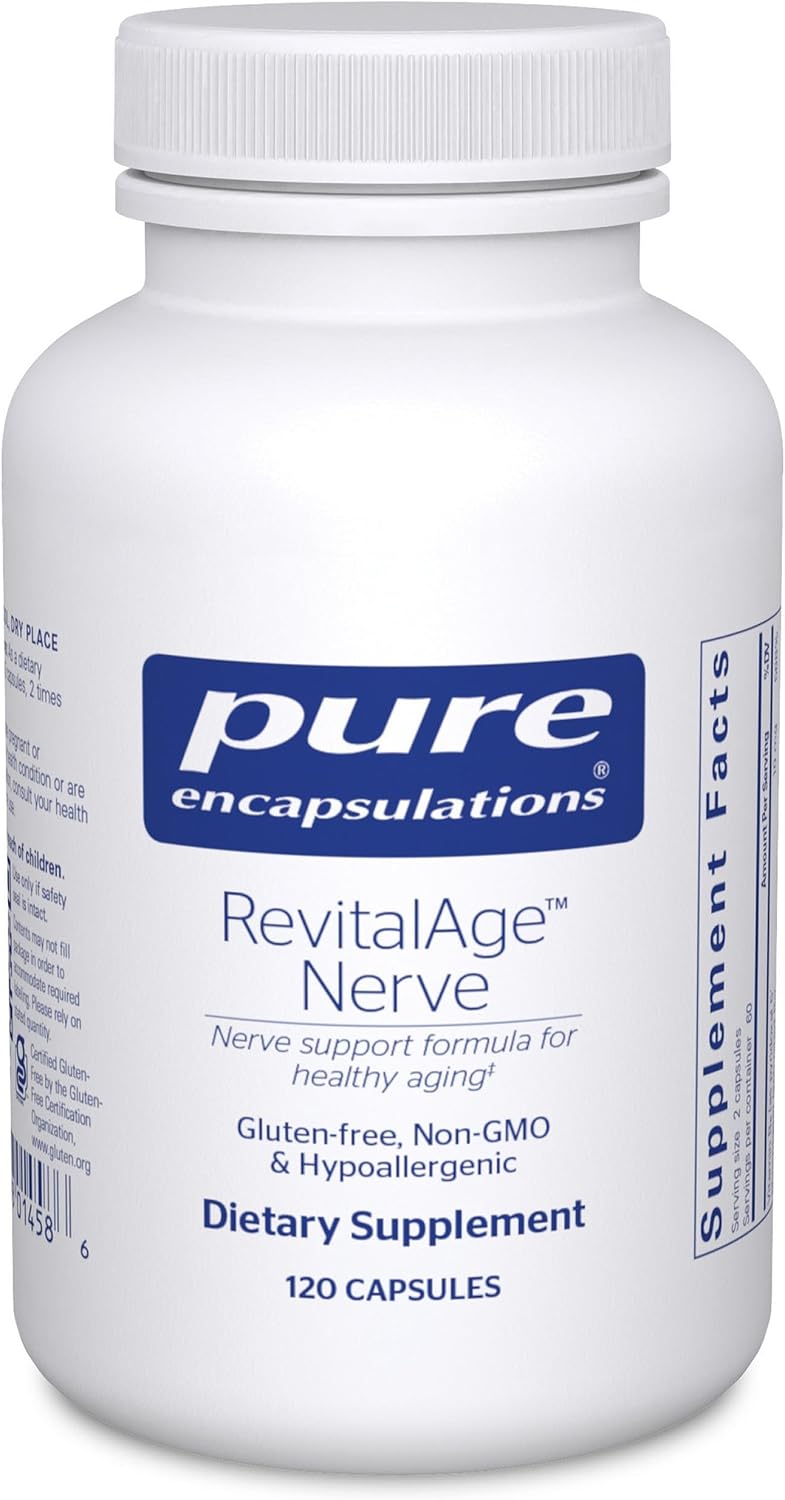 Pure Encapsulations Revita-Age Nerve – Hypoallergenic Food Supplement for Nerve, Cardiovascular & Neurocognitive Support (120 Capsules) - görsel 1