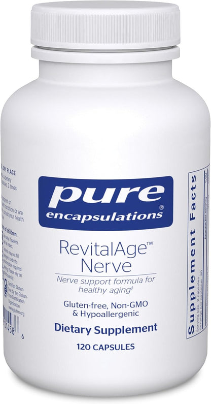 Pure Encapsulations Revita-Age Nerve – Hypoallergenic Food Supplement for Nerve, Cardiovascular & Neurocognitive Support (120 Capsules)