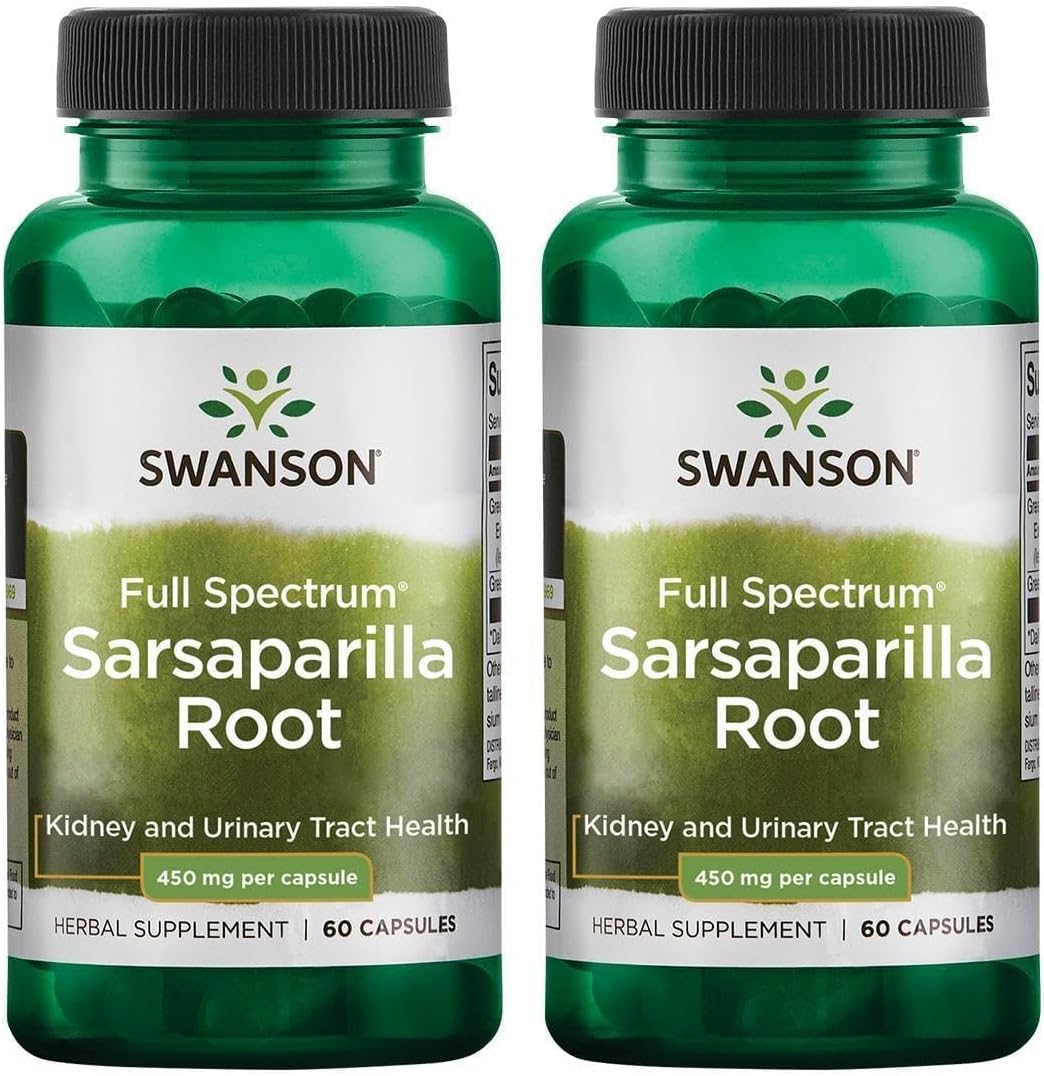 Swanson Sarsaparilla Root – 60 Capsules, 450mg Each - görsel 2