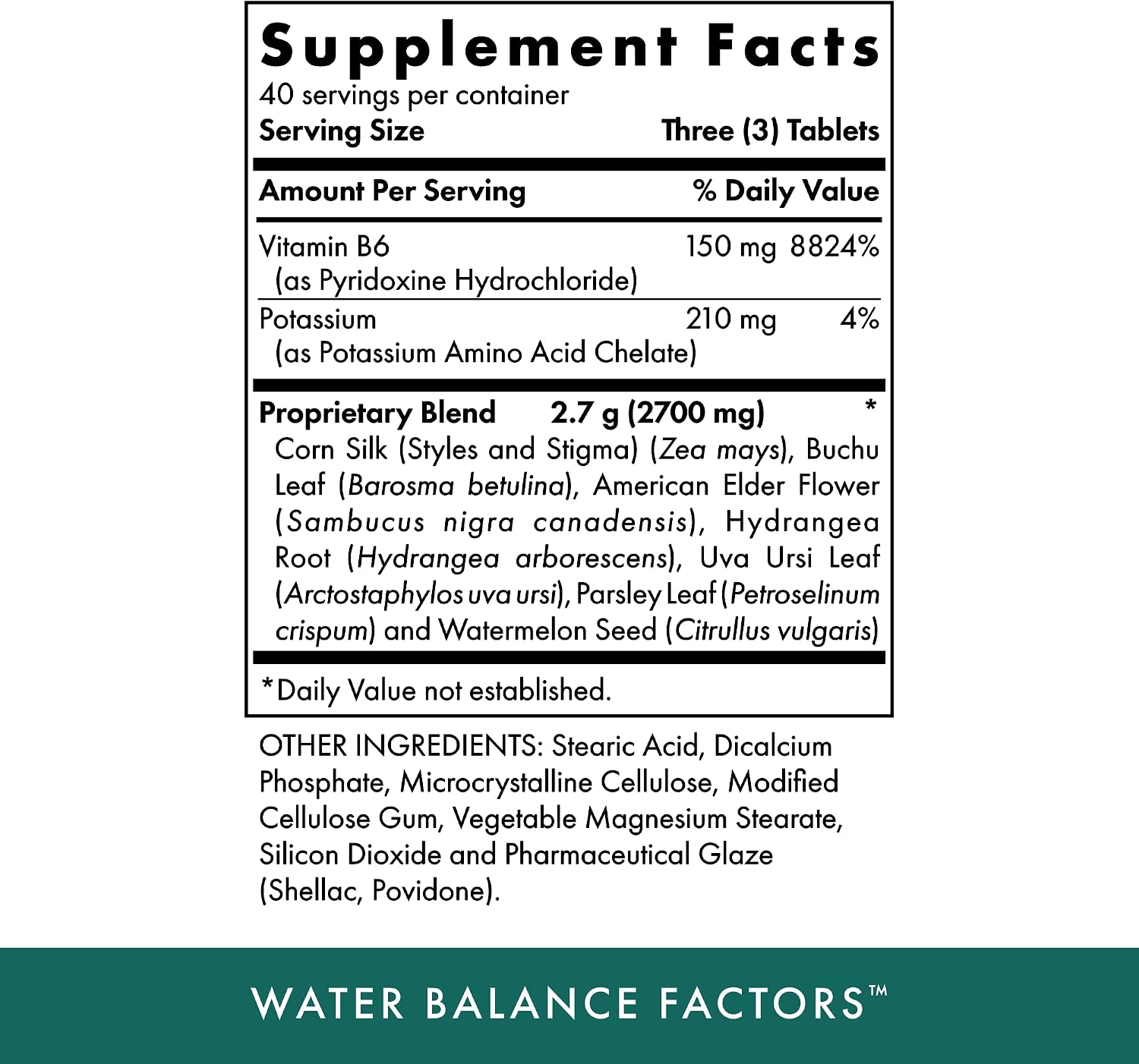 Michael's Health Naturopathic Programmes Water Balance Factors – 120 Tablets - görsel 2