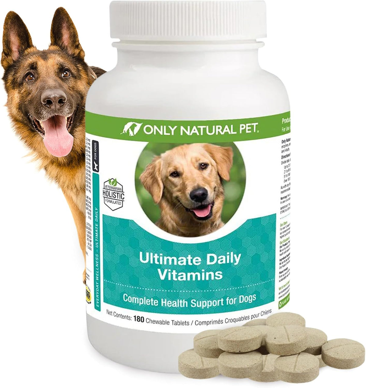 Only Natural Pet Ultimate Daily Vitamins - – Omega Fatty Acids: Contribute to a glossy coat and supple skin, while – Image 1