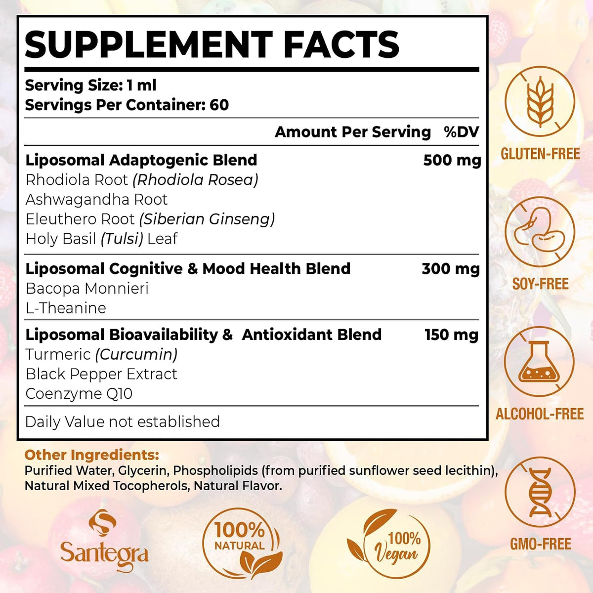 500 mg Liposomal Active Rhodiola Rosea Supplement – Liquid for High Absorption, Vegan, Sugar & Gluten-Free, 60 ml - görsel 2
