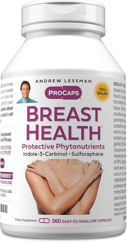 ANDREW LESSMAN Breast Health 180 Capsules – Natural Support for Delicate Breast Tissue