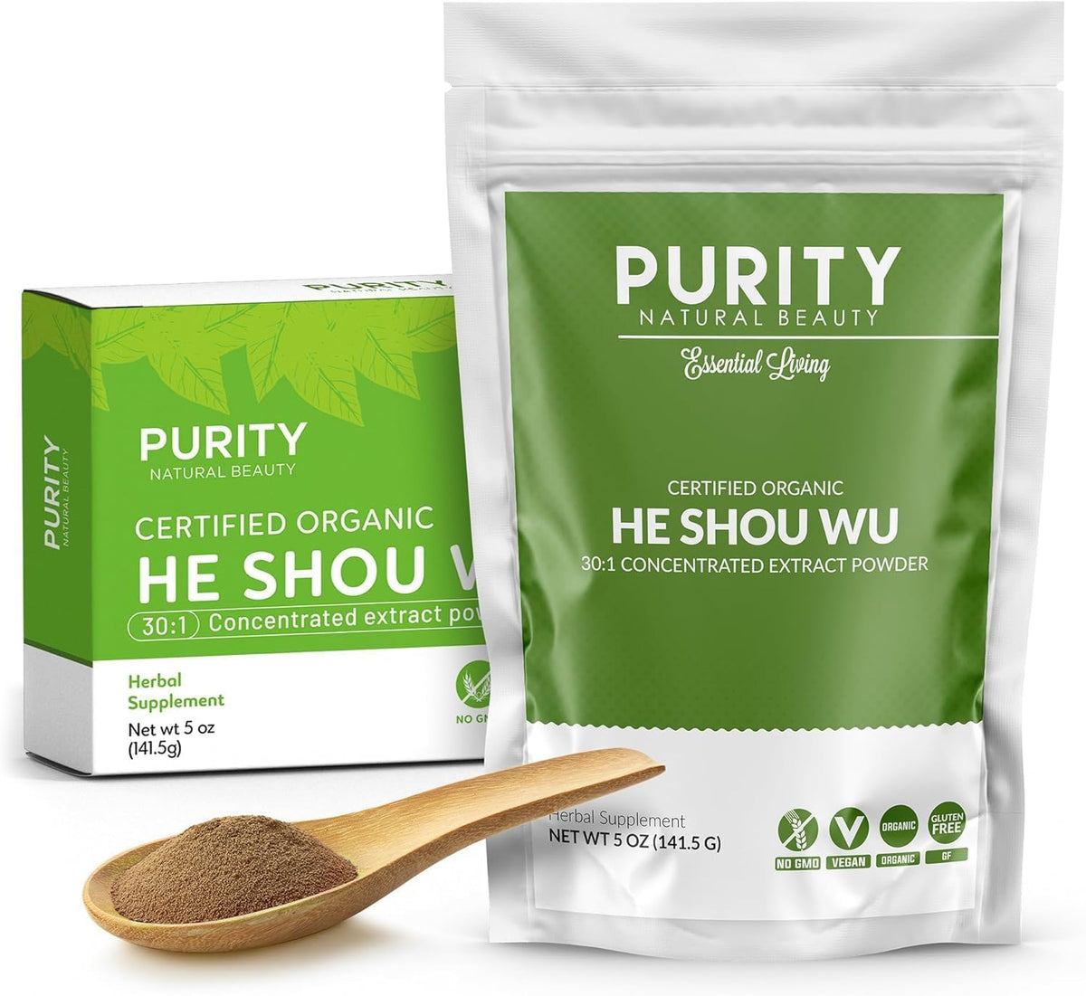 Certified Organic He Shou Wu - 141g Bag of 30:1 Concentrated Fo-Ti Extract - görsel 8