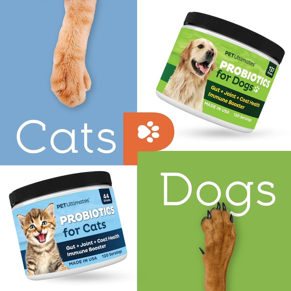 Pet Ultimates Pet Probiotics for Dogs (137g/120 Servings) – 22-Species Dog Probiotics Powder – Daily Skin and Coat Supplement for Dogs with Digestive Enzymes for Gut Health & Seasonal Comfort - görsel 6