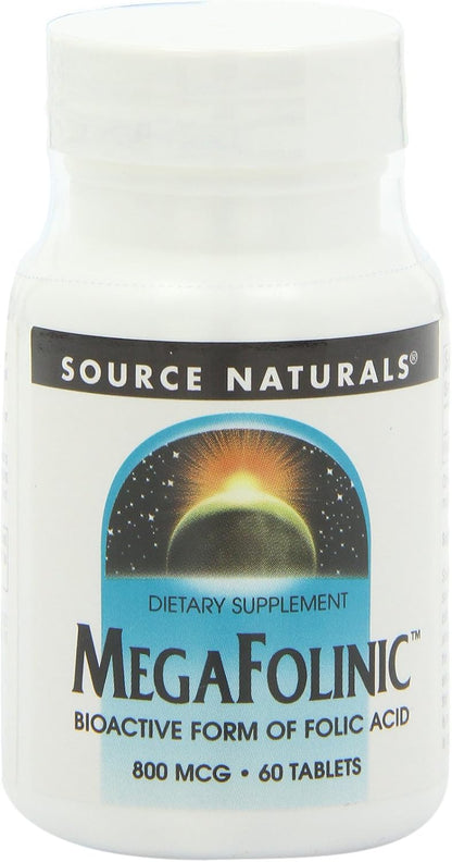 Source Naturals MegaFolinic – 60 Tablets (Pack of 2)