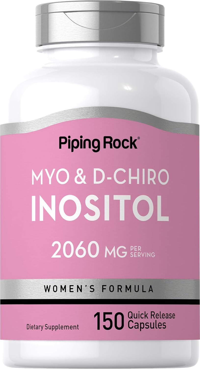 Piping Rock Myo-Inositol & D-Chiro Inositol Supplement | 150 Capsules | Complex Formula for Women | Non-GMO, Gluten-Free - görsel 1