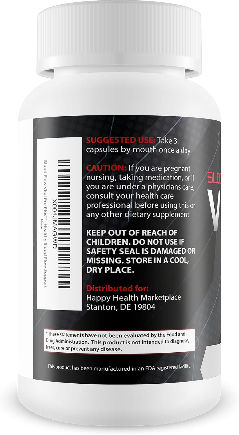 Blood Flow Vital Pro Plus - Improved Formula - Premium Blood Flow Supplement for Men - görsel 3