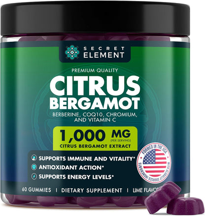 Citrus Bergamot Extract 1000mg – Polyphenol-Rich Vegan Capsules for Daily Wellness (3-Pack)