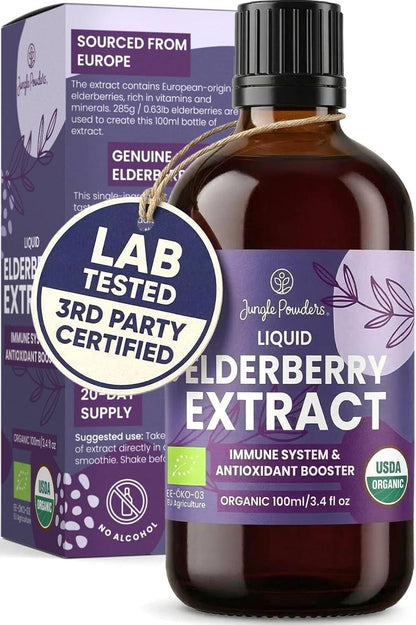 Jungle Powders Organic Elderberry Syrup - 100 ml