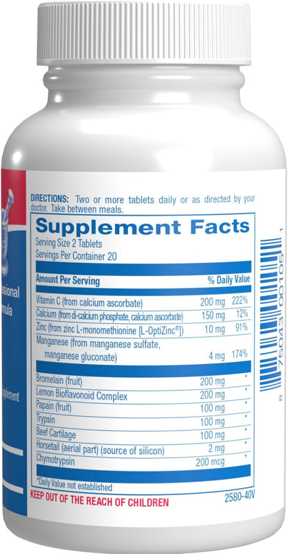 Cartilage, Ligament and Tendon Supplement - Clinical Restorative Joint Support Formula with Bovine Cartilage Minerals & Proteolytic Enzymes for Comfort, Mobility & Recovery Support - 20 Servings