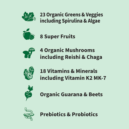 Garden of Life Sport Organic Greens, Apple – Organic Superfruit Blend (8 varieties): Acerola cherry (vitamin C), – Image 2
