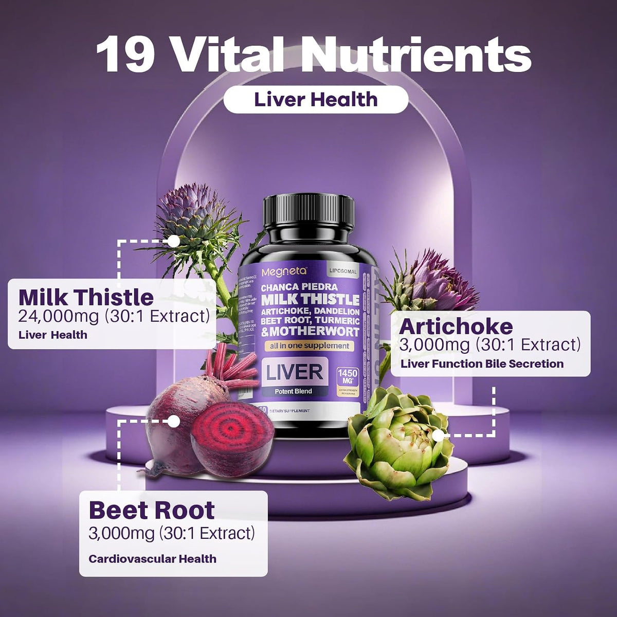 Milk Thistle Supplement – Traditional Liver Support, Vegan, Made in USA (180 Capsules) - görsel 3