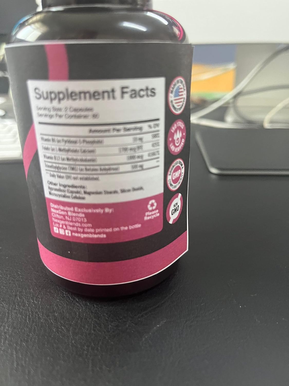 TMG Trimethylglycine Supplement with Methyl B Complex - 500mg Betaine TMG Supplement with Methylated Vitamin B Co-Factors for Homocysteine, Heart & Liver Support - Vegan & Non-GMO (2 Month Supply) - görsel 8