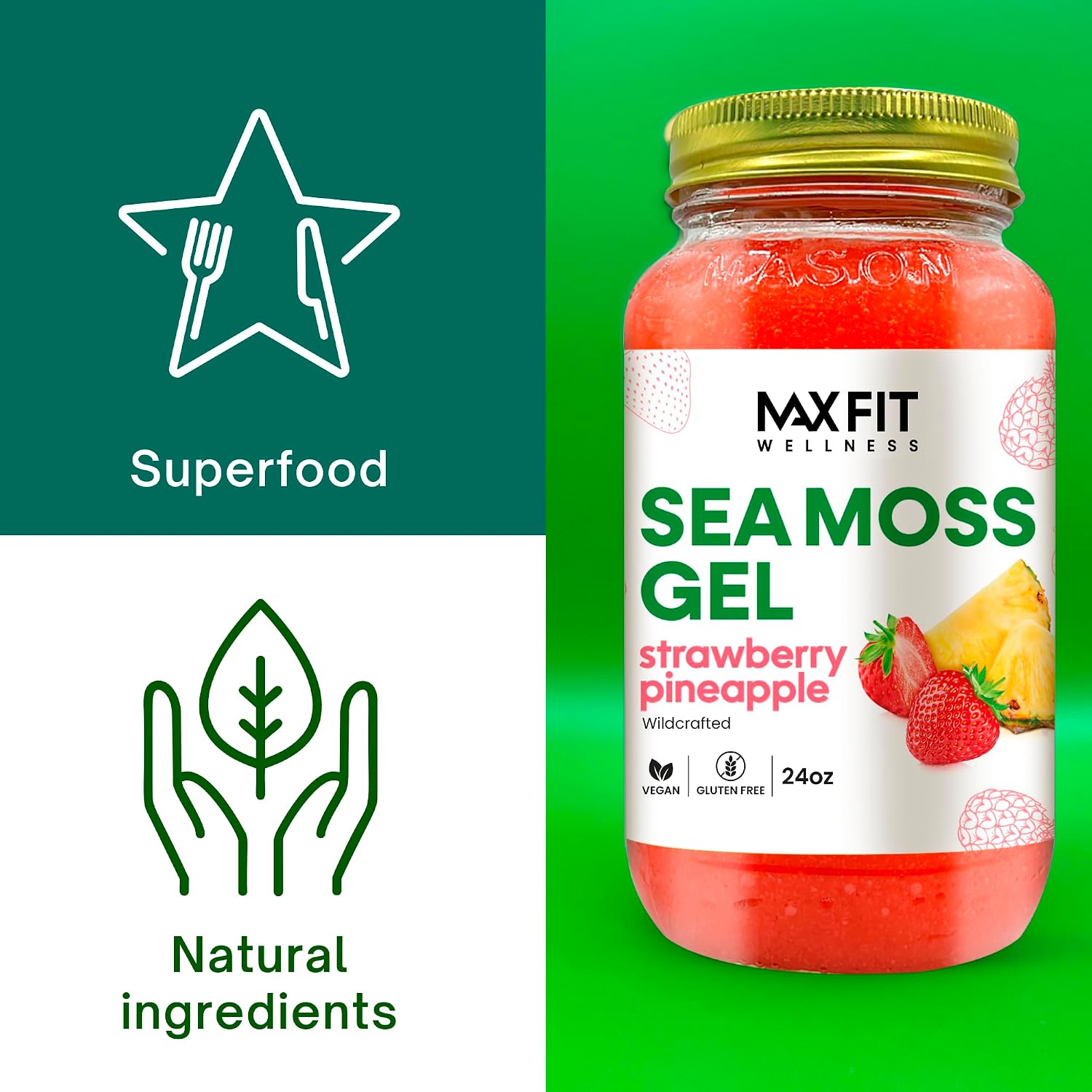 Sea Moss Gel 24oz (680g) – Wildcrafted Gold Sea Moss from Saint Lucia | 92 Vitamins and Minerals | Non-GMO | Vegan Superfood - görsel 3