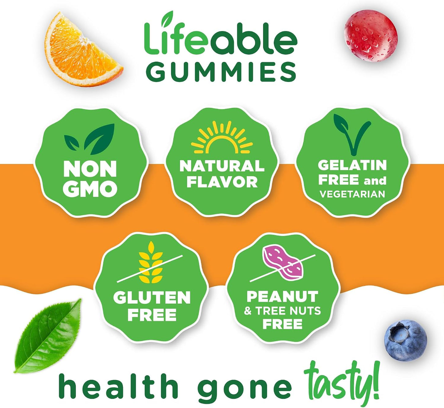 Vitamin D Gummies for Adults | 5000 IU D3 | Immune Support & Healthy Bones | 90 Gummies | Lifeable - görsel 4