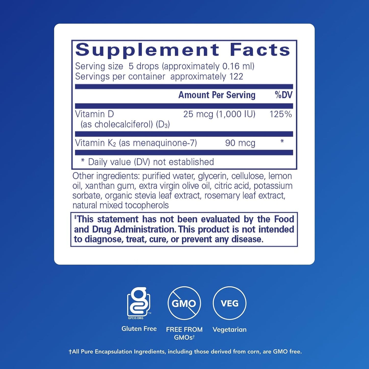 Pure Encapsulations EmulsiSorb K2/D3 Liquid – Enhanced-Absorption Emulsified Vitamin K2 and D3 for Vascular Health, 20 ml - görsel 2