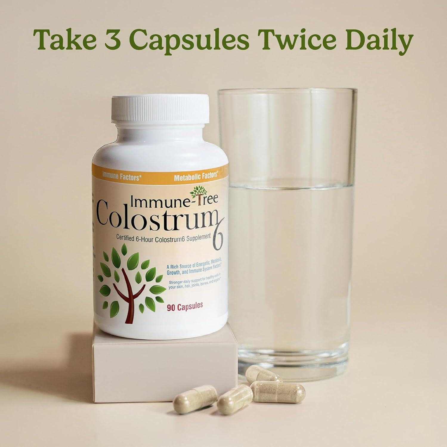 Immune-Tree 100% Pure Bovine Colostrum (Grass-Fed) | High IgG | 90 Capsules - görsel 3