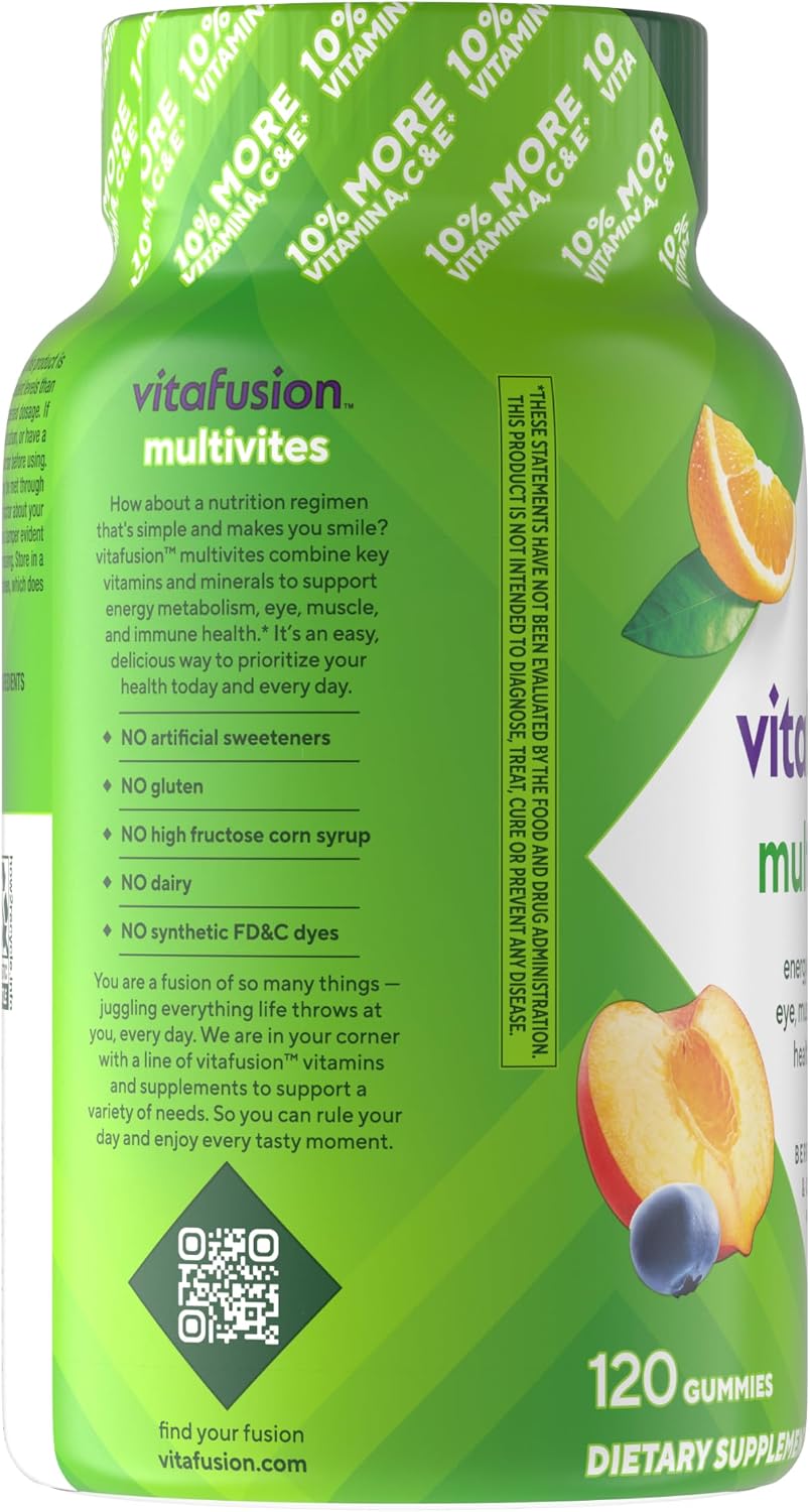 Vitafusion Multivitamin Gummies – 120 Count – Adult Gummy Vitamins for Men and Women - görsel 4