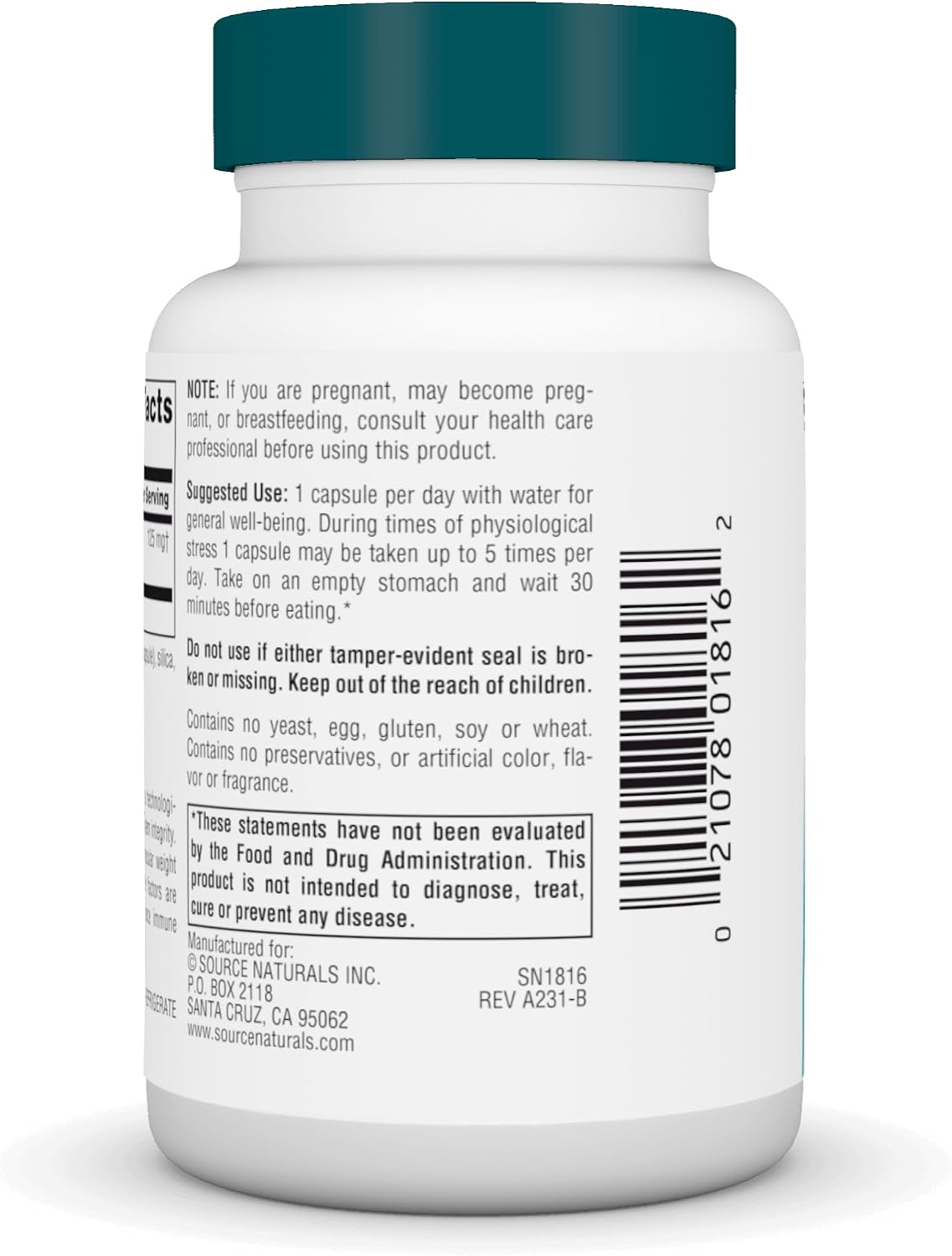 Source Naturals Wellness Transfer Factor - Immune Support Supplement, 125mg, 60 Capsules - görsel 3