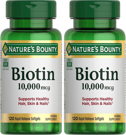 Nature's Bounty Biotin 10,000 mcg, 250 Rapid Release Soft Capsules