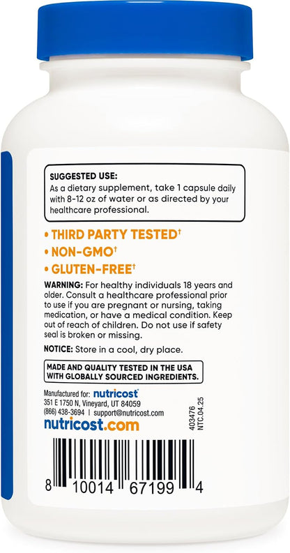 Nutricost Boron 3mg Food Supplement - 240 Vegetarian Capsules, Gluten-free & Non-GMO