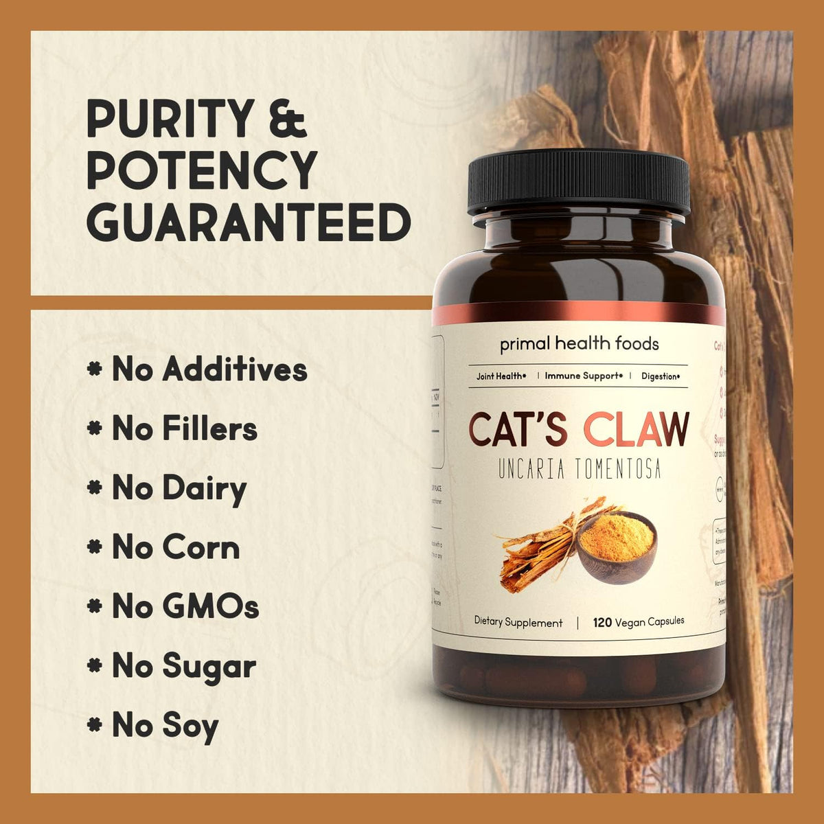 Organic Cat's Claw 1000 mg | Traditional Herbal Support | Vegetarian, Non-GM & Gluten-free - görsel 3