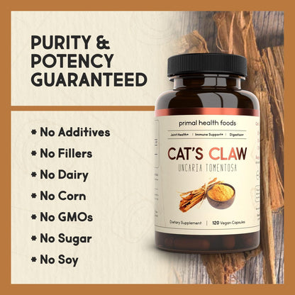 Organic Cat's Claw 1000 mg | Traditional Herbal Support | Vegetarian, Non-GM & Gluten-free