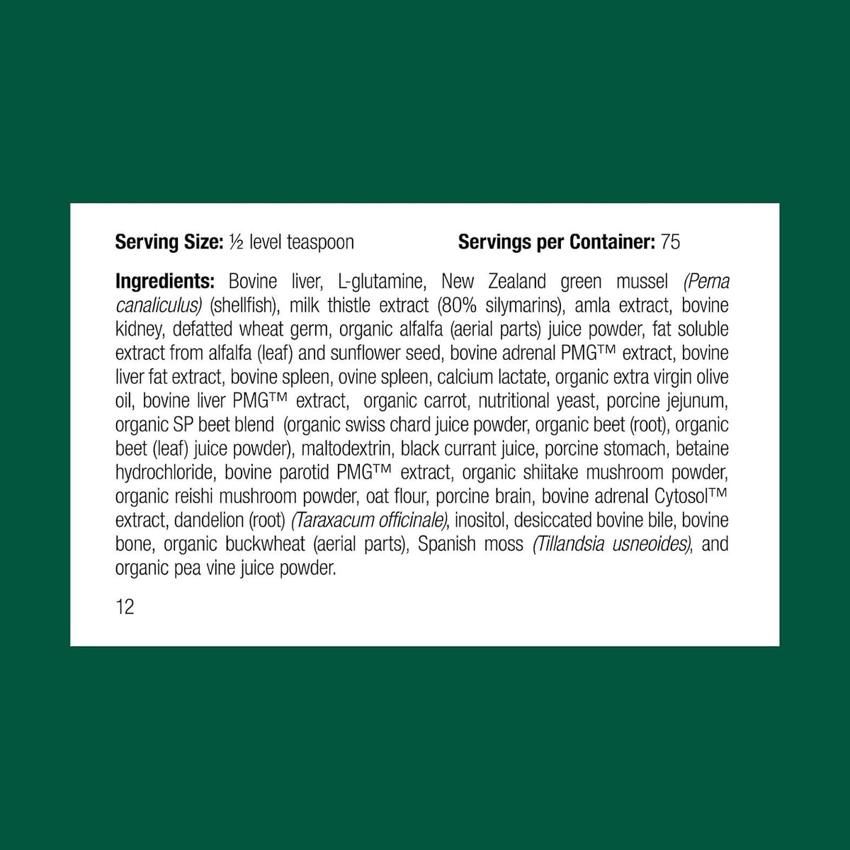 Standard Process Canine Dermal Support - Skin & Adrenal Gland Supplement for Dogs - 125 g - görsel 2