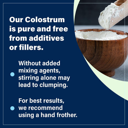 Bovine Colostrum Powder Supplement – 3000mg, 40% IgG, Grass Fed, Unflavoured (60 Servings)