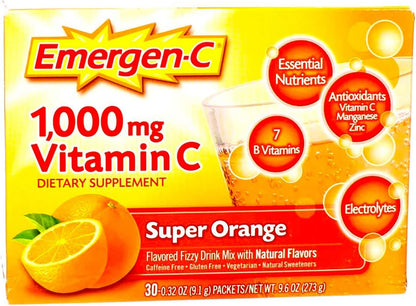 Emergen-C Super Orange - 30 Sachets (Pack of 22)
